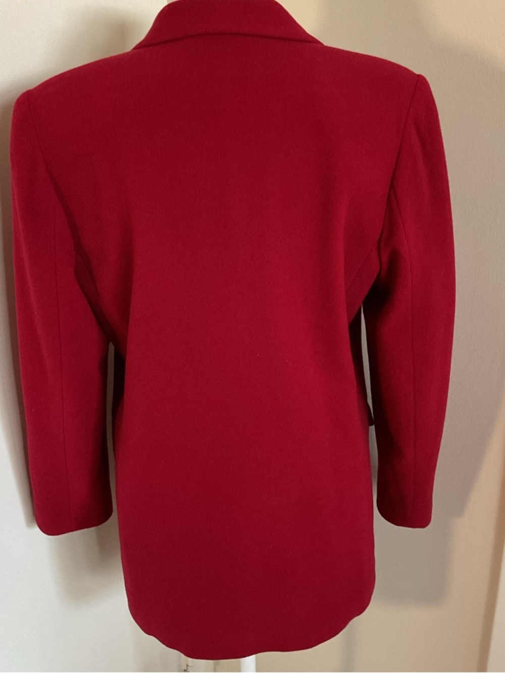 Lord & Taylor Red Wool Cashmere Blend Blazer Size 6 Single Button Structured - Picture 5 of 5